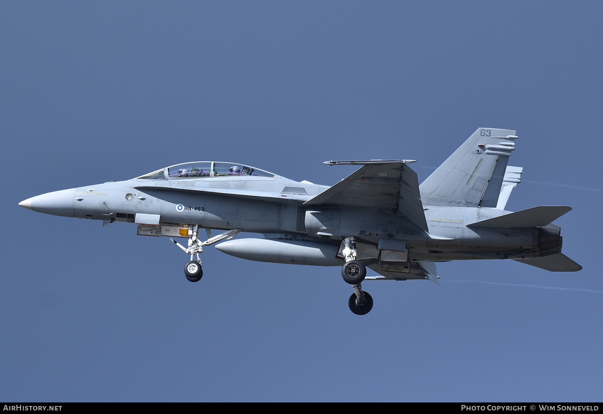 Aircraft Photo of HN-463 | McDonnell Douglas F/A-18D Hornet | Finland - Air Force | AirHistory.net #722828