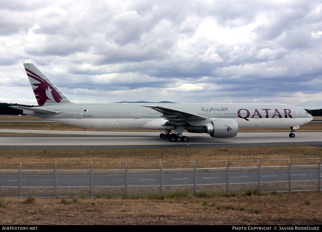 Aircraft Photo of A7-BAS | Boeing 777-3DZ/ER | Qatar Airways | AirHistory.net #722872