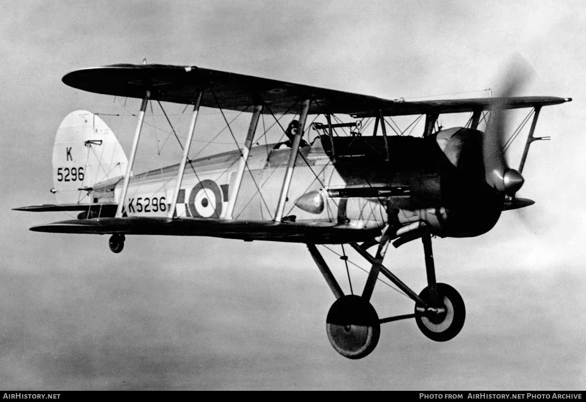 Aircraft Photo of K5296 | Gloster Gauntlet Mk2 | UK - Air Force | AirHistory.net #723016