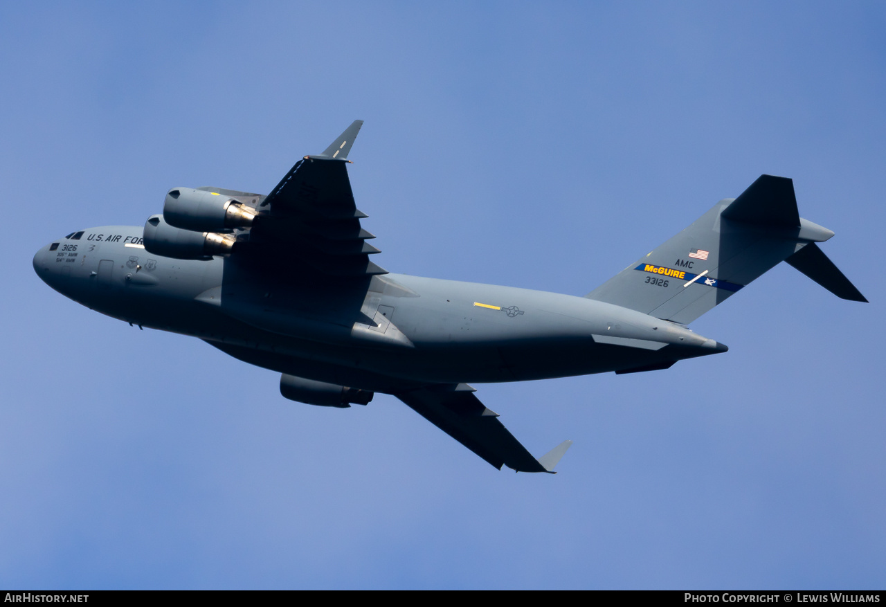 Aircraft Photo of 03-3126 / 33126 | Boeing C-17A Globemaster III | USA - Air Force | AirHistory.net #723036
