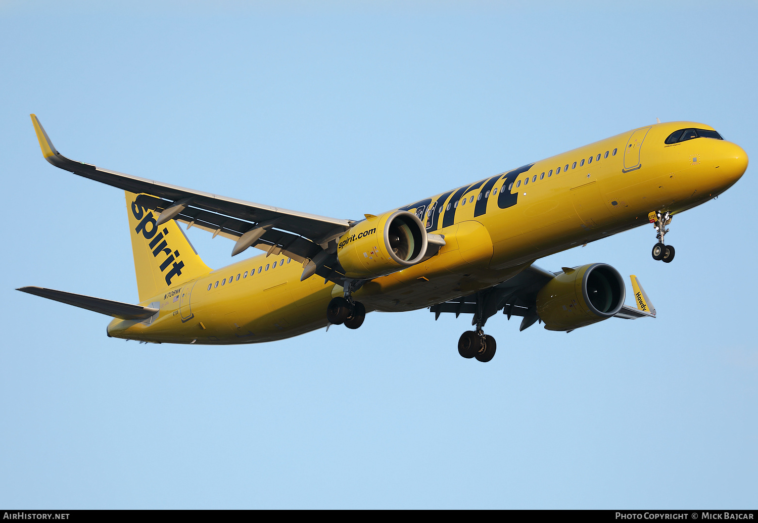 Aircraft Photo of N708NK | Airbus A321-271NX | Spirit Airlines | AirHistory.net #723134