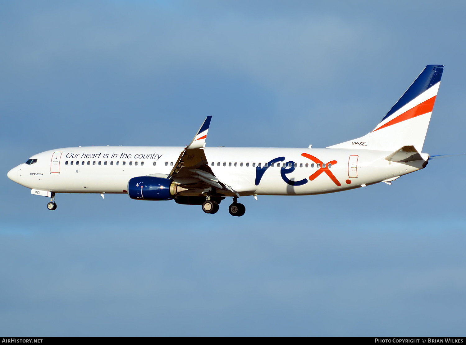Aircraft Photo of VH-8ZL | Boeing 737-8EH | REX - Regional Express | AirHistory.net #723172