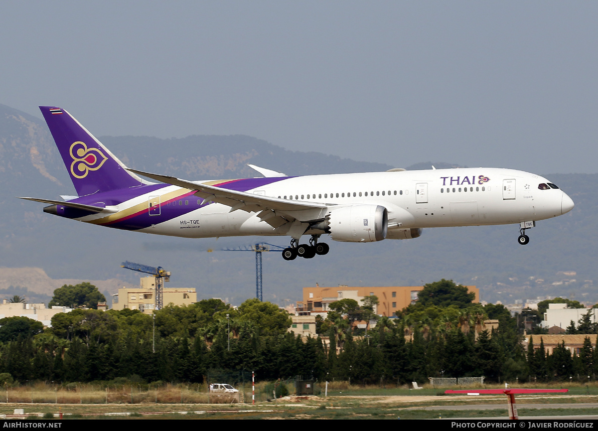 Aircraft Photo of HS-TQE | Boeing 787-8 Dreamliner | Thai Airways International | AirHistory.net #723307