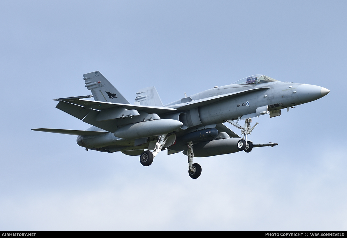 Aircraft Photo of HN-431 | McDonnell Douglas F/A-18C Hornet | Finland - Air Force | AirHistory.net #723378