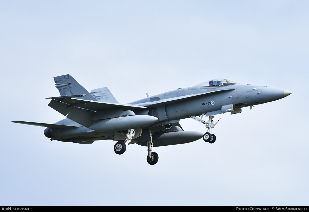Aircraft Photo of HN-403 | McDonnell Douglas F/A-18C Hornet | Finland - Air Force | AirHistory.net #723388