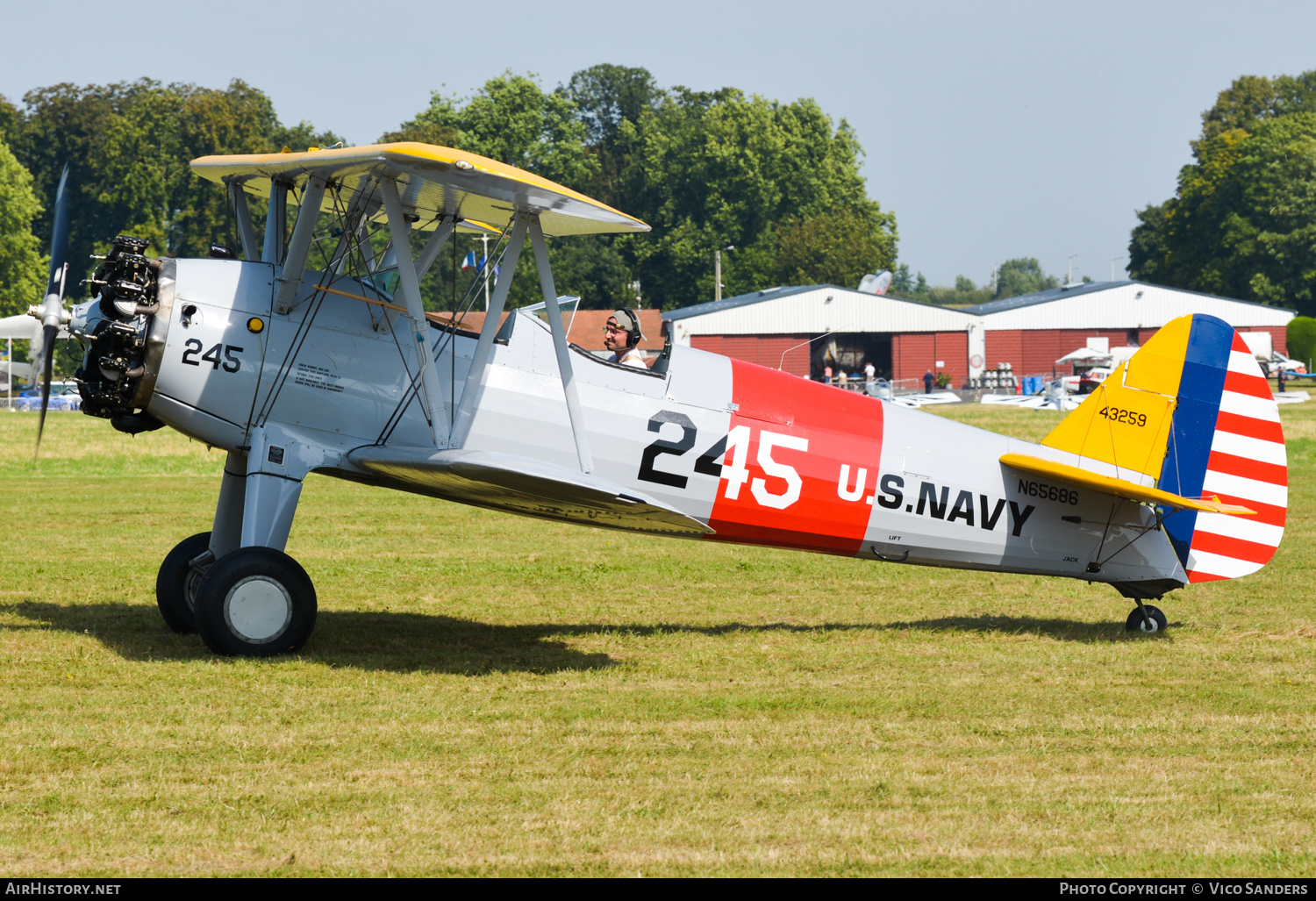 Aircraft Photo of N65686 / 245 | Boeing E75N1 Kaydet | USA - Navy | AirHistory.net #723507