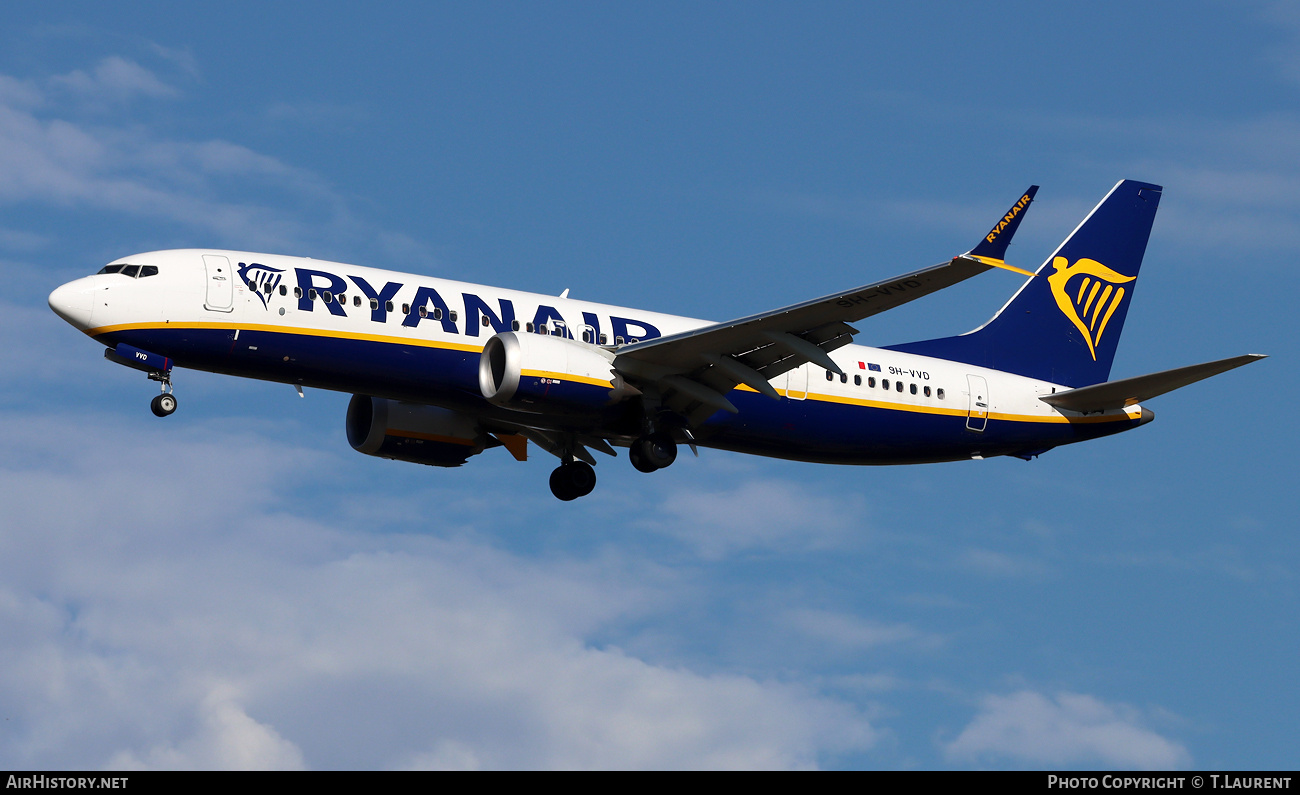 Aircraft Photo of 9H-VVD | Boeing 737-8200 Max 200 | Ryanair | AirHistory.net #723581