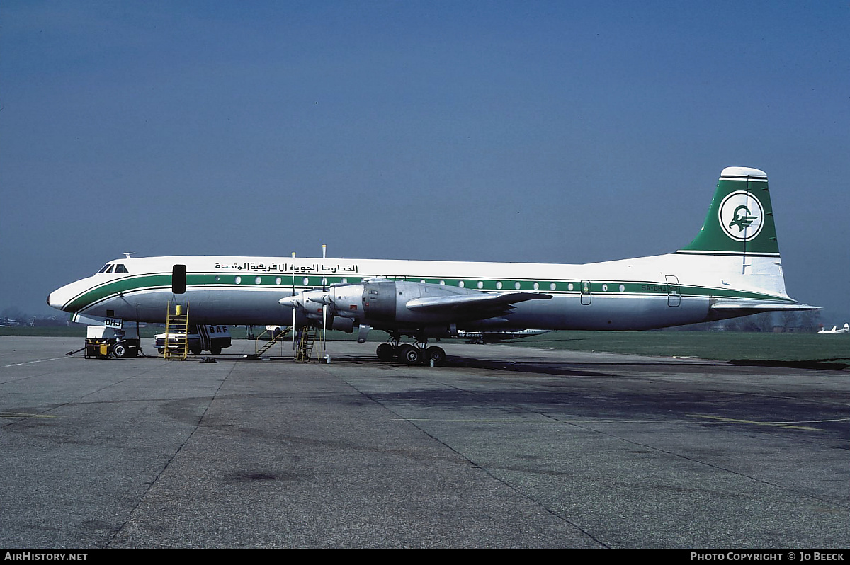 Aircraft Photo of 5A-DHJ | Canadair CL-44D4-2 | United African Airlines | AirHistory.net #723594