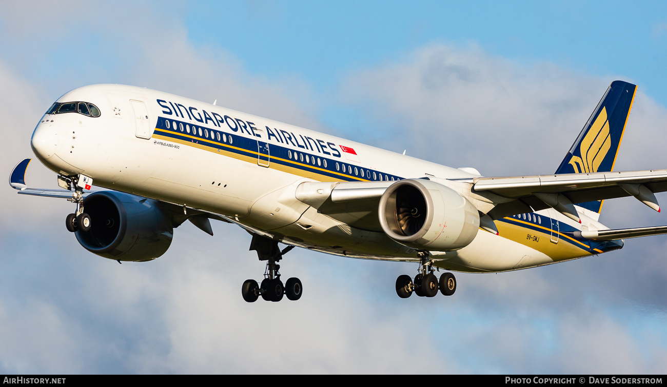 Aircraft Photo of 9V-SMJ | Airbus A350-941 | Singapore Airlines | AirHistory.net #723603