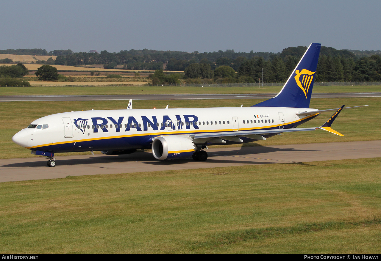 Aircraft Photo of EI-IJF | Boeing 737-8200 Max 200 | Ryanair | AirHistory.net #723666