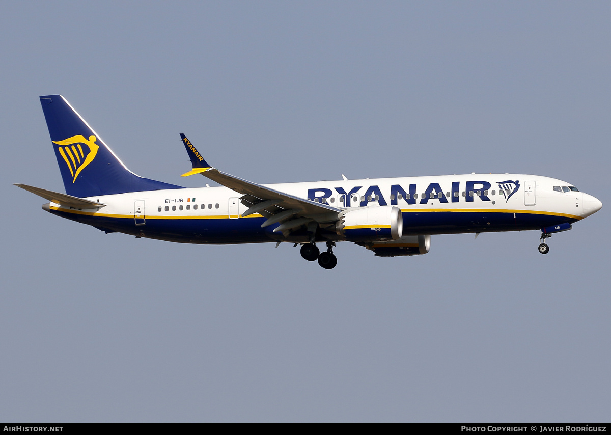 Aircraft Photo of EI-IJR | Boeing 737-8200 Max 200 | Ryanair | AirHistory.net #723702