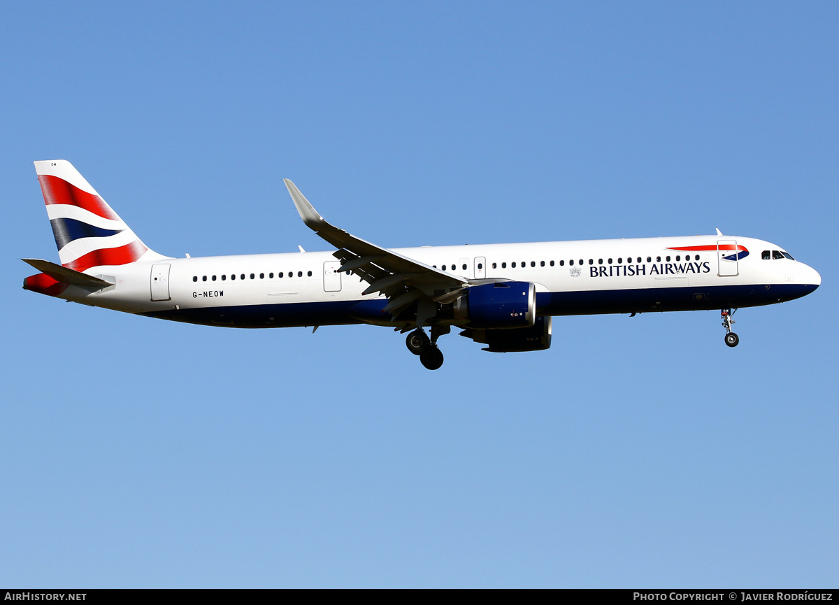 Aircraft Photo of G-NEOW | Airbus A321-251NX | British Airways | AirHistory.net #724306