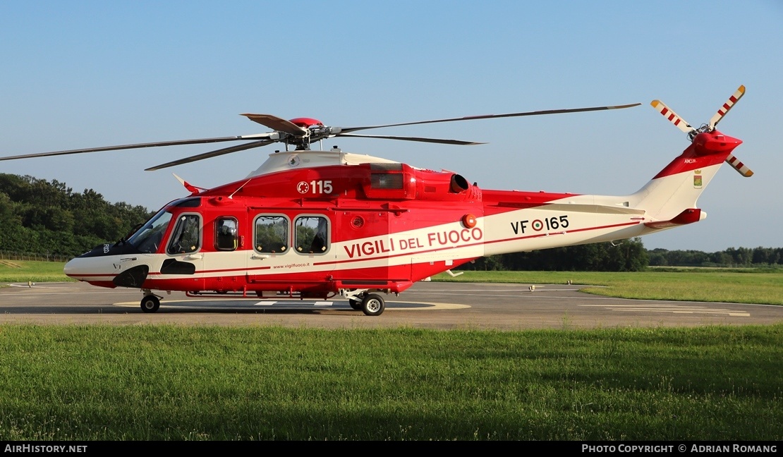 Aircraft Photo of VF-165 | Leonardo AW-139 | Italy - Vigili del Fuoco | AirHistory.net #724332