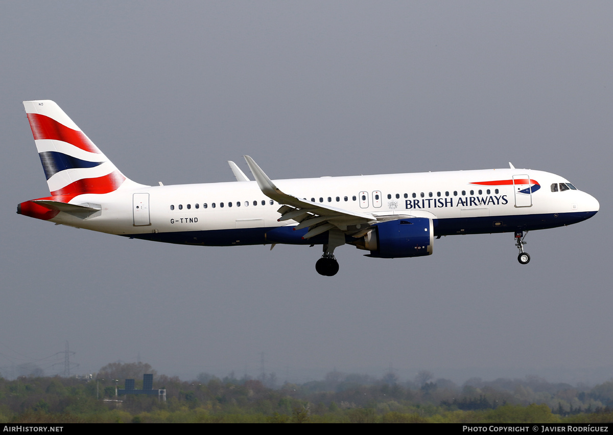 Aircraft Photo of G-TTND | Airbus A320-251N | British Airways | AirHistory.net #724337