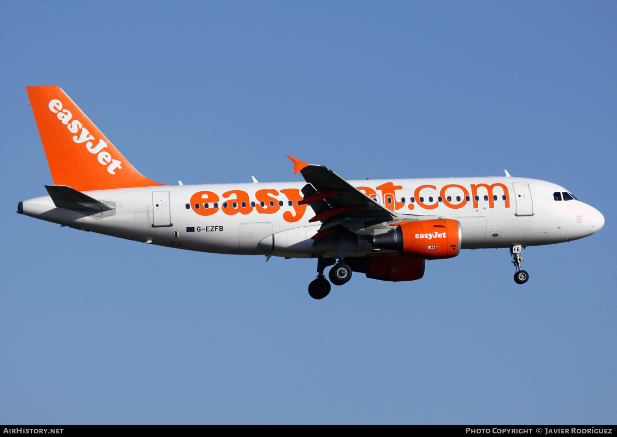 Aircraft Photo of G-EZFB | Airbus A319-111 | EasyJet | AirHistory.net #724358