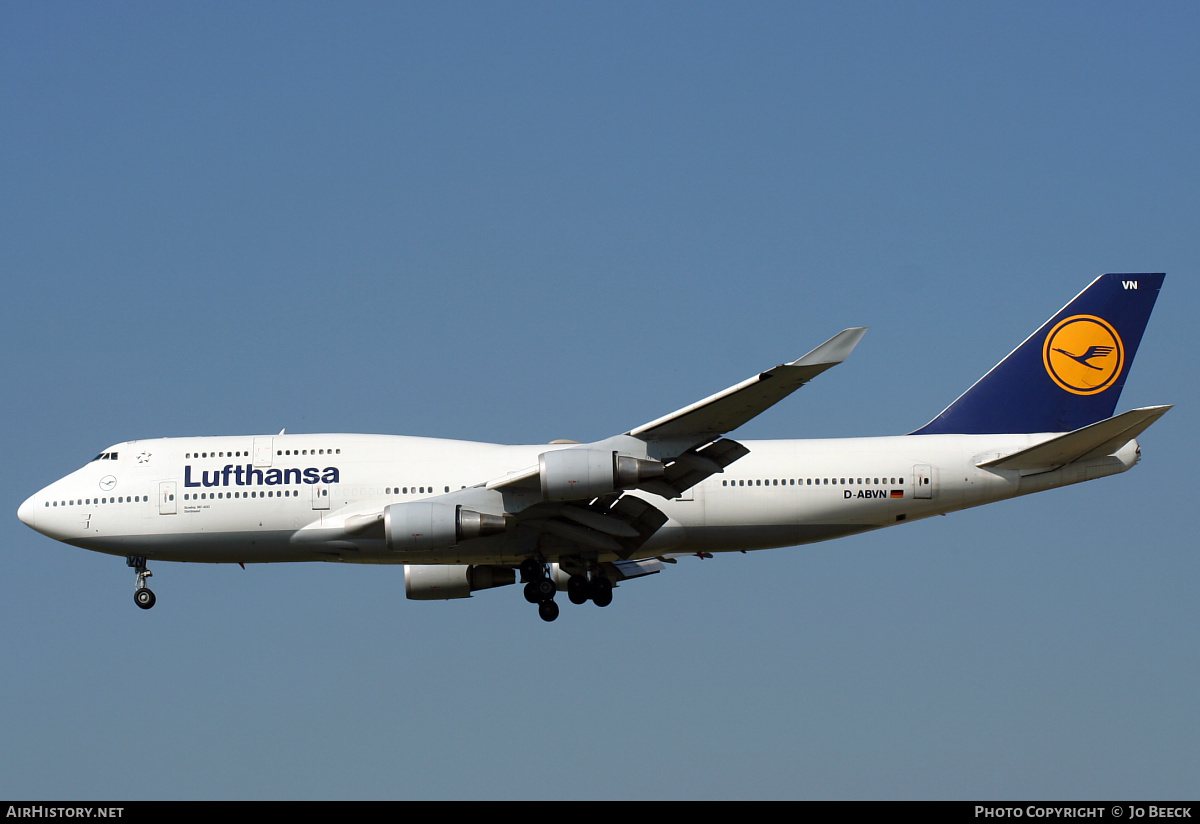 Aircraft Photo of D-ABVN | Boeing 747-430 | Lufthansa | AirHistory.net #724591