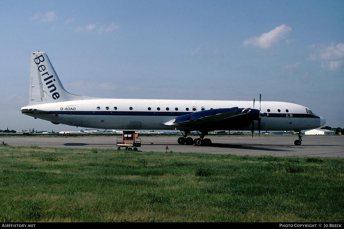 Aircraft Photo of D-AOAO | Ilyushin Il-18V | BerLine | AirHistory.net #724772