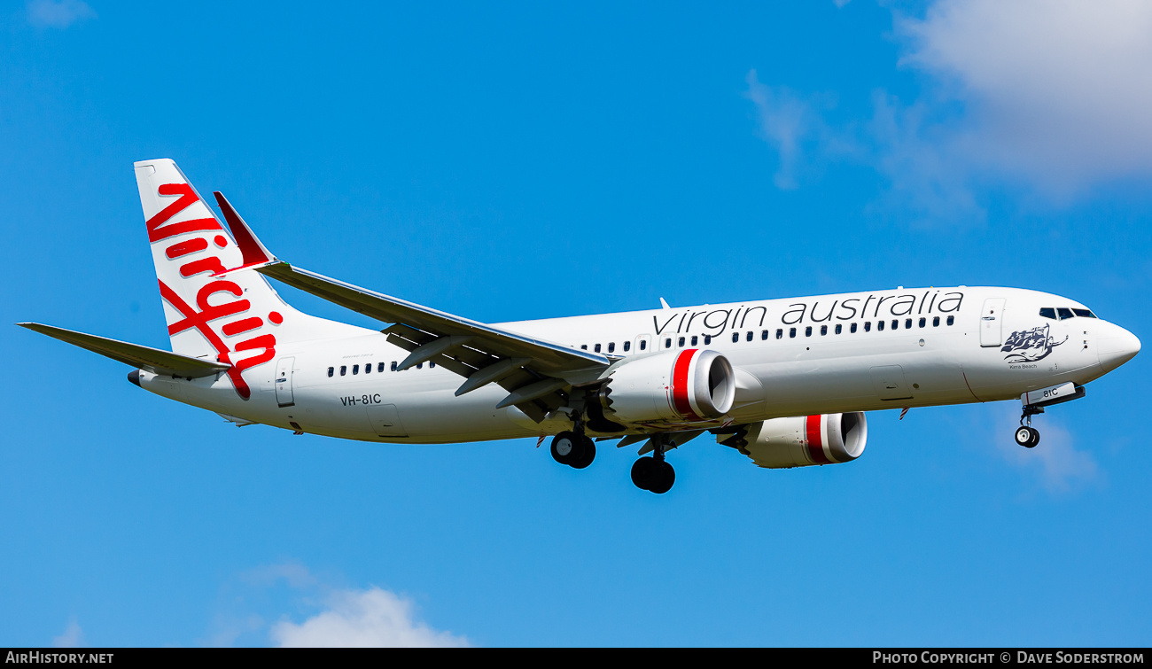 Aircraft Photo of VH-8IC | Boeing 737-8 Max 8 | Virgin Australia Airlines | AirHistory.net #724852