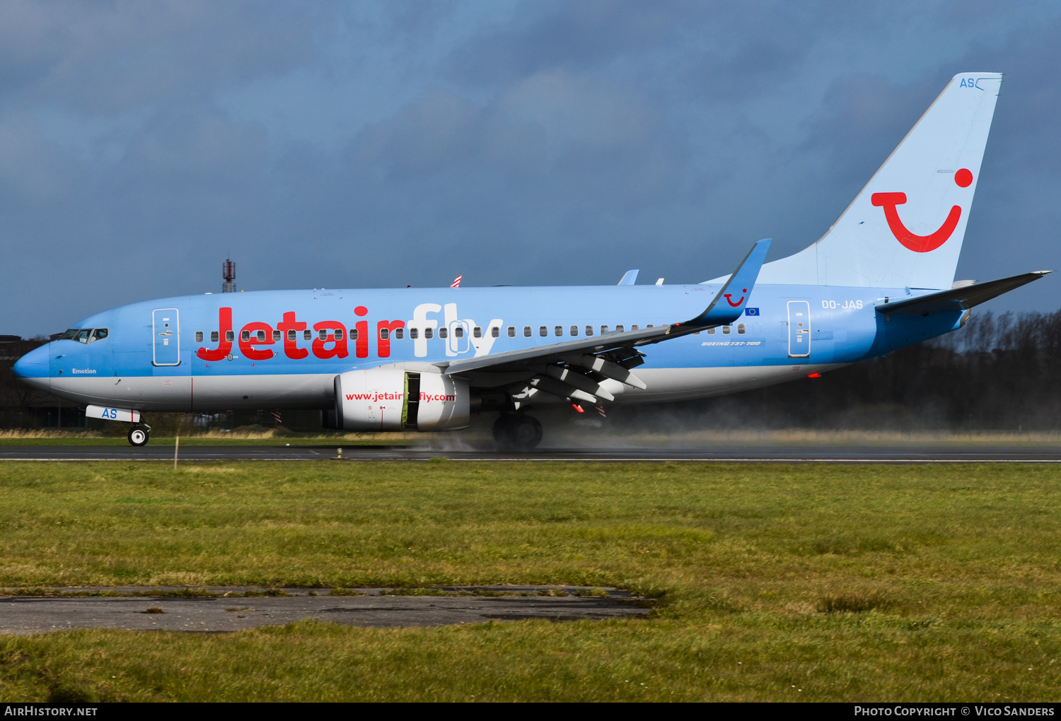 Aircraft Photo of OO-JAS | Boeing 737-7K5 | Jetairfly | AirHistory.net #724854