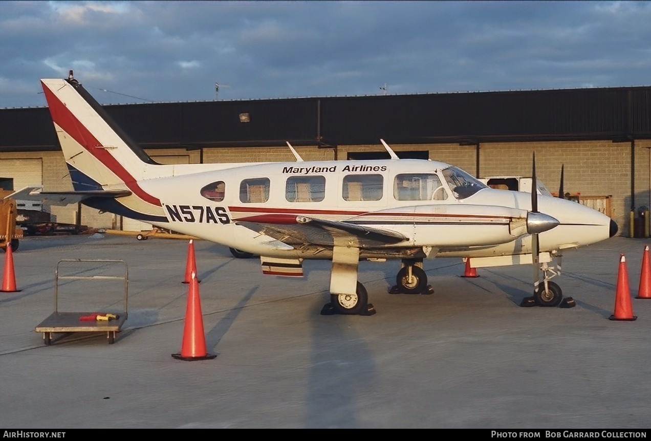 Aircraft Photo of N57AS | Piper PA-31-310 Navajo | Maryland Airlines | AirHistory.net #725026