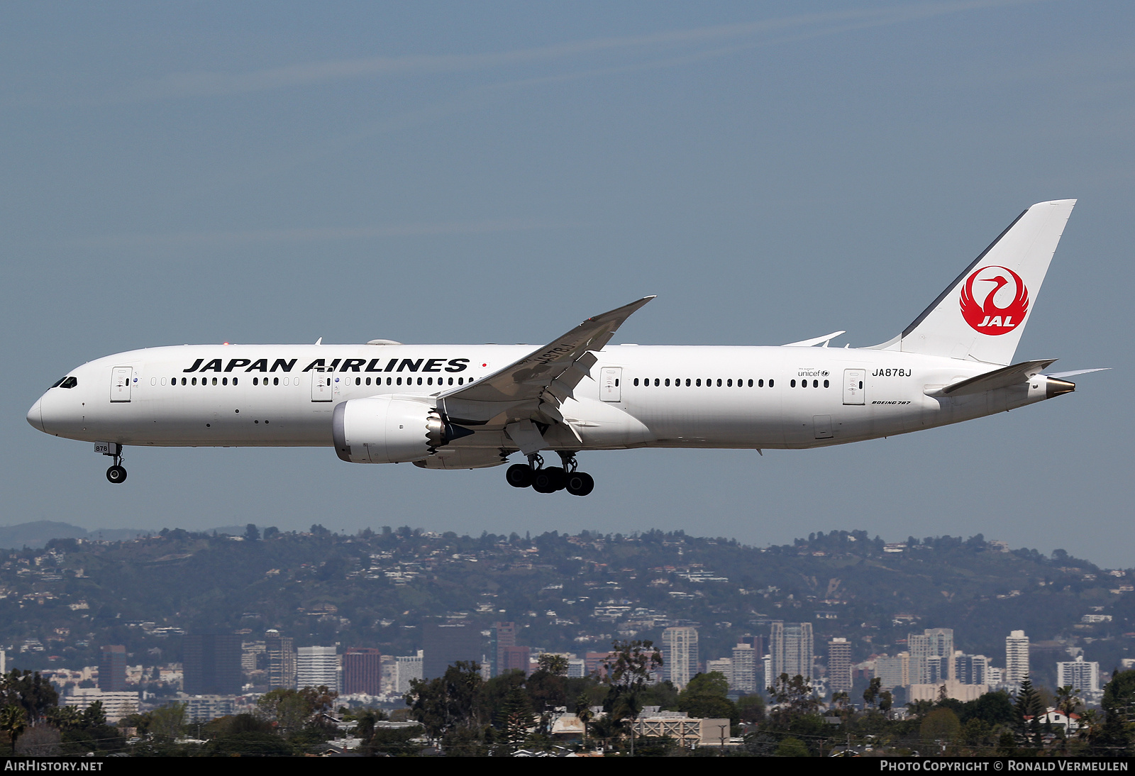Aircraft Photo of JA878J | Boeing 787-9 Dreamliner | Japan Airlines - JAL | AirHistory.net #725053