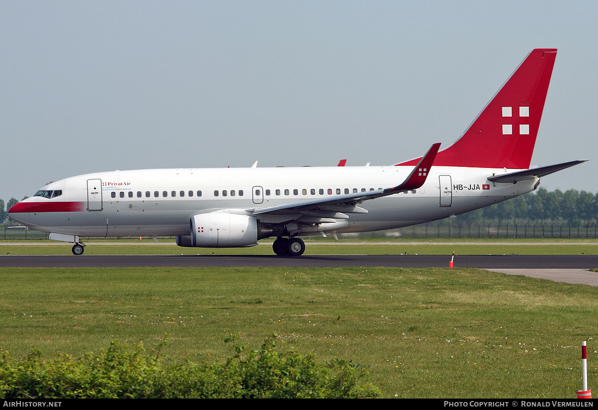 Aircraft Photo of HB-JJA | Boeing 737-7AK BBJ | PrivatAir | AirHistory.net #725096