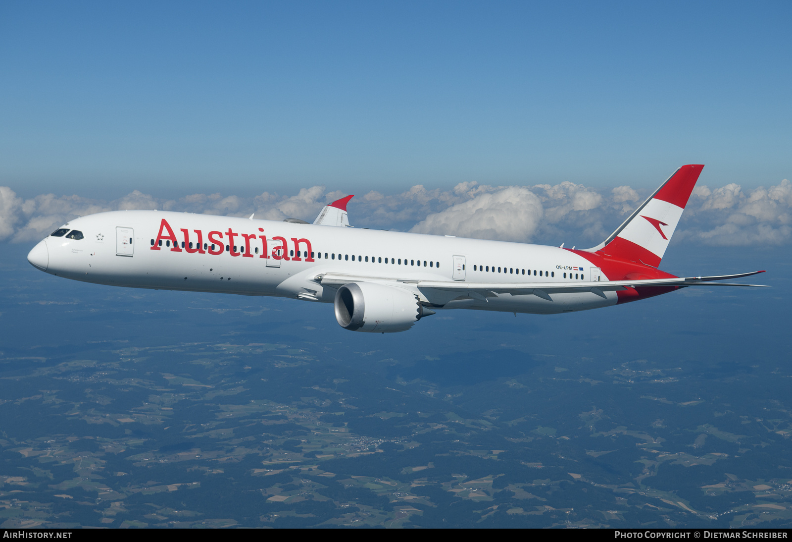 Aircraft Photo of OE-LPM | Boeing 787-9 Dreamliner | Austrian Airlines | AirHistory.net #725172