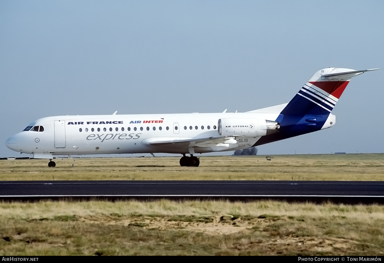 Aircraft Photo of F-GLIS | Fokker 70 (F28-0070) | Air France Express | AirHistory.net #725279