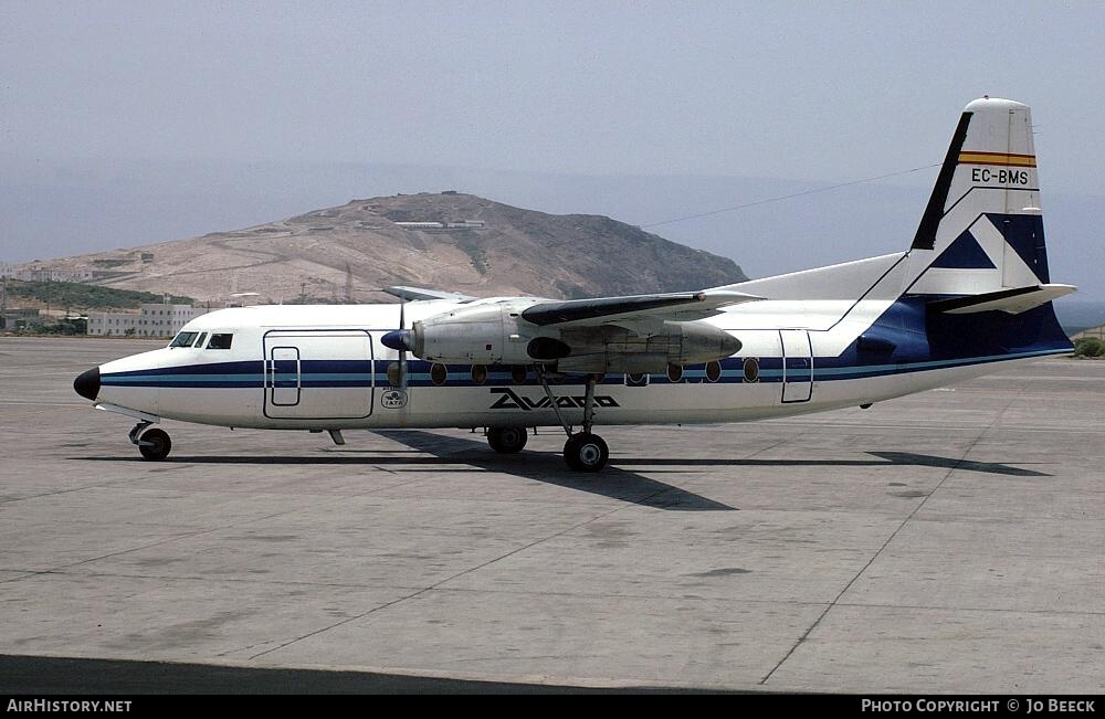 Aircraft Photo of EC-BMS | Fokker F27-100 Friendship | Aviaco | AirHistory.net #725317