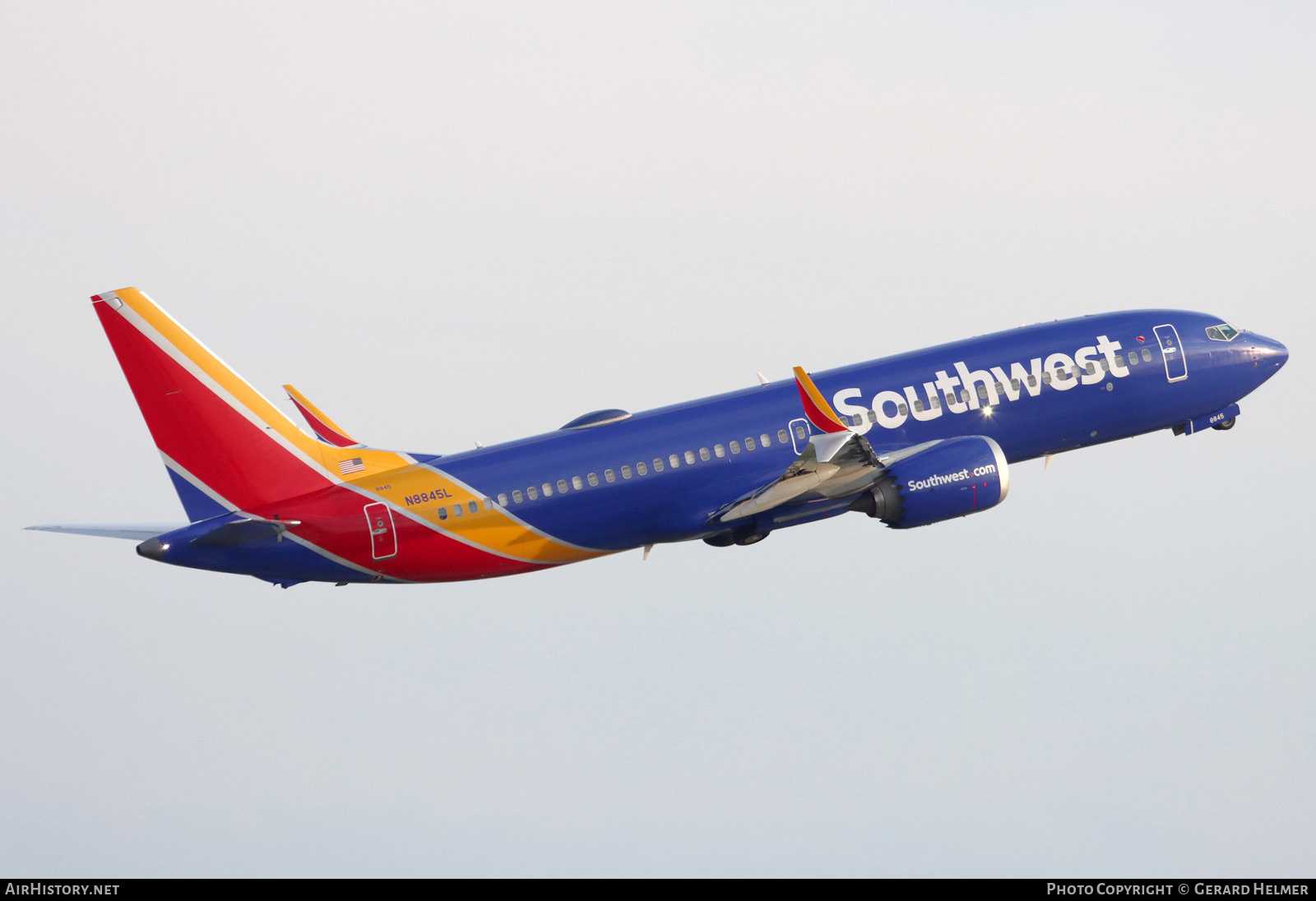 Aircraft Photo of N8845L | Boeing 737-8 Max 8 | Southwest Airlines | AirHistory.net #725446