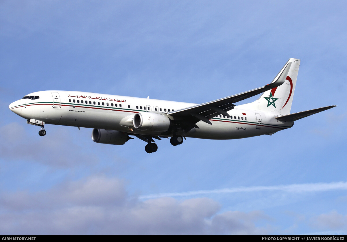 Aircraft Photo of CN-RGK | Boeing 737-8B6 | Royal Air Maroc - RAM | AirHistory.net #725516