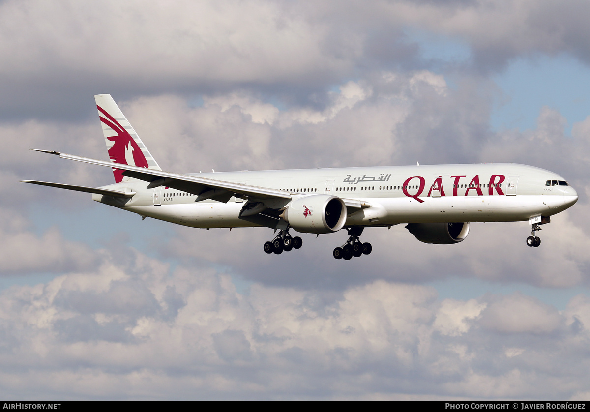 Aircraft Photo of A7-BAI | Boeing 777-3DZ/ER | Qatar Airways | AirHistory.net #725523