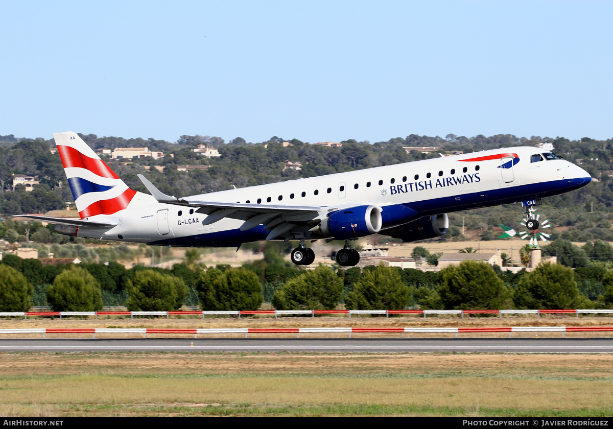 Aircraft Photo of G-LCAA | Embraer 190SR (ERJ-190-100SR) | British Airways | AirHistory.net #725524
