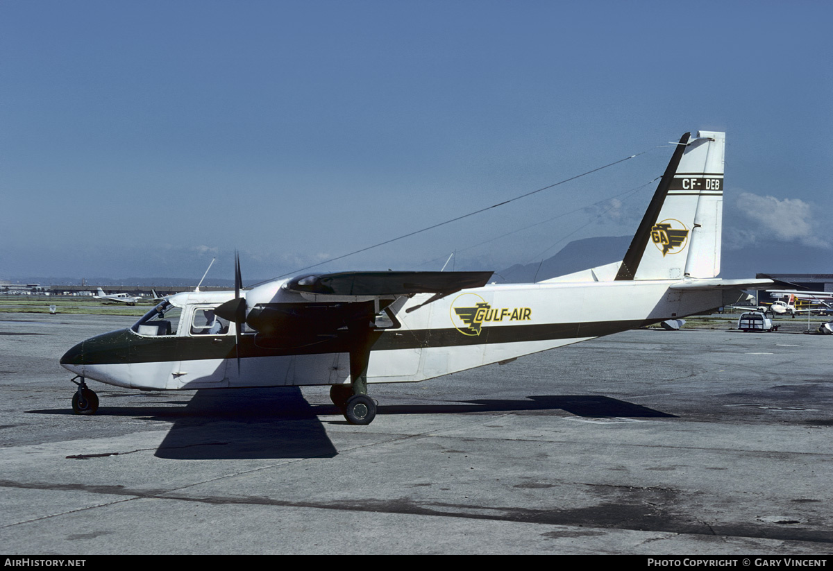 Aircraft Photo of CF-DEB | Britten-Norman BN-2A Islander | Gulf Air | AirHistory.net #725560