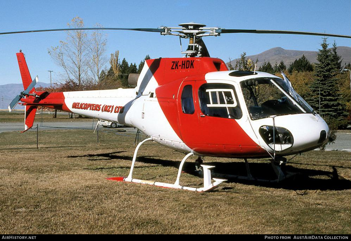 Aircraft Photo of ZK-HDK | Aerospatiale AS-350B Squirrel | Helicopters NZ | AirHistory.net #725603