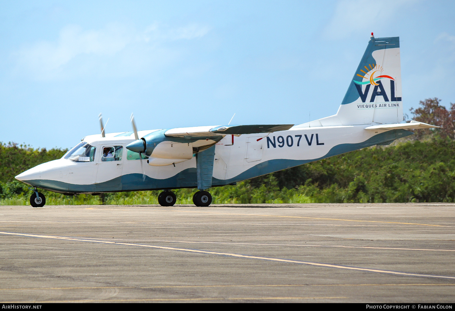 Aircraft Photo of N907VL | Britten-Norman BN-2A-9 Islander | Vieques Air Link - VAL | AirHistory.net #725798