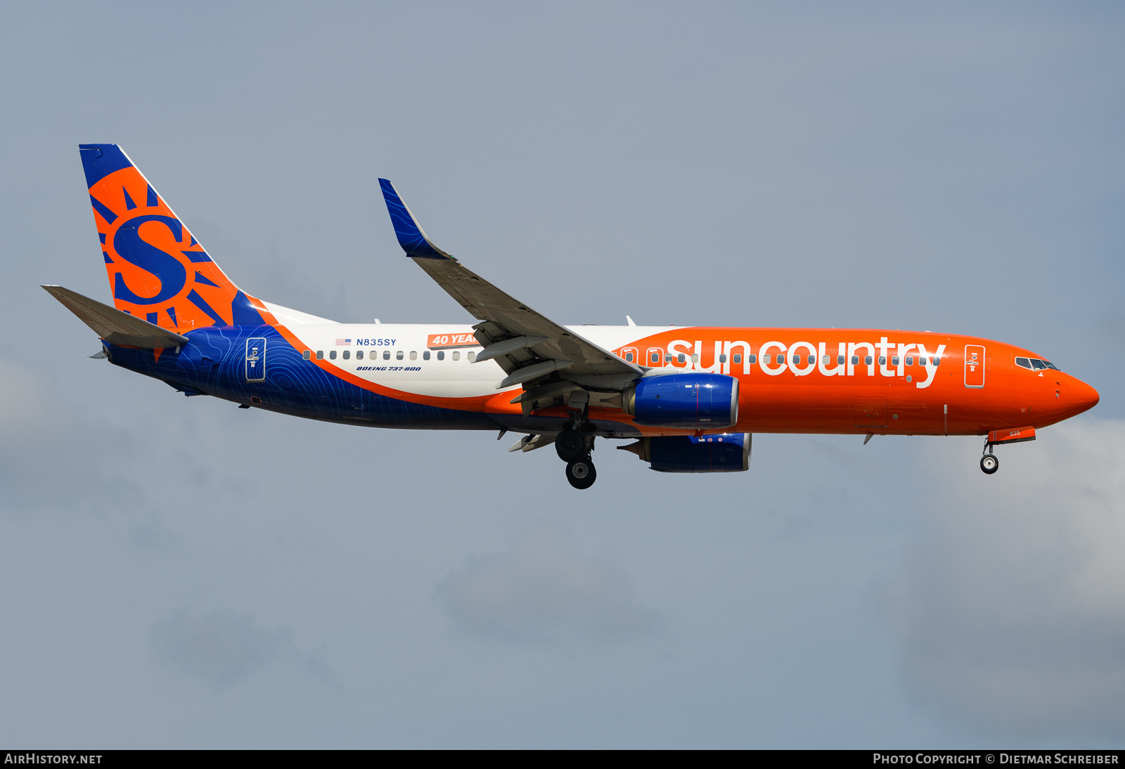 Aircraft Photo of N835SY | Boeing 737-8KN | Sun Country Airlines | AirHistory.net #725824