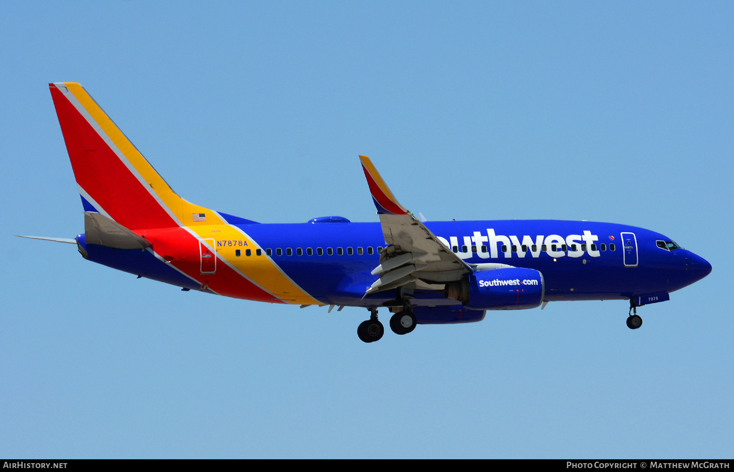 Aircraft Photo of N7878A | Boeing 737-7K9 | Southwest Airlines | AirHistory.net #725859