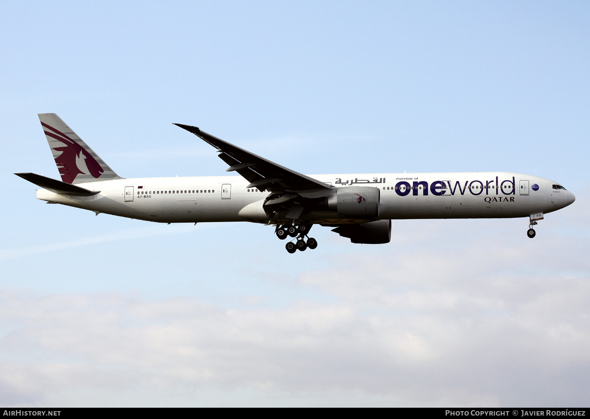 Aircraft Photo of A7-BAG | Boeing 777-3DZ/ER | Qatar Airways | AirHistory.net #725947