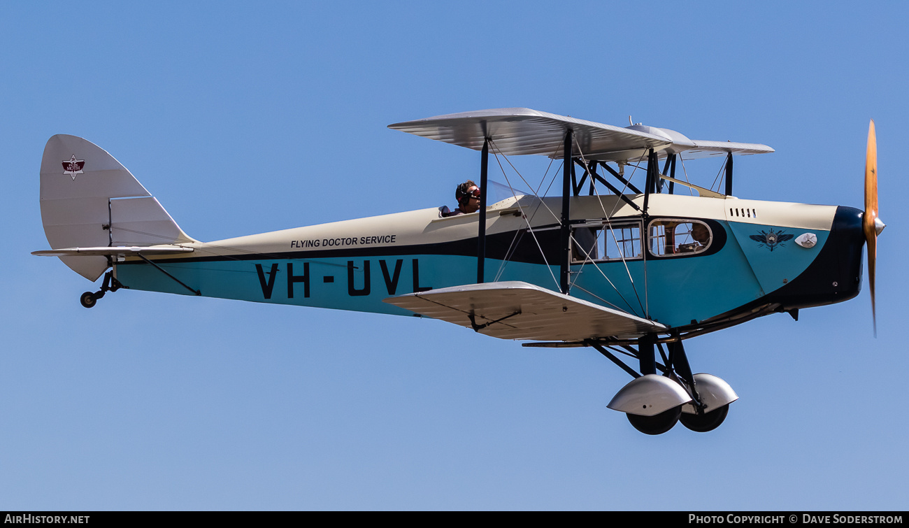 Aircraft Photo of VH-UVL | De Havilland D.H. 83 Fox Moth | Flying Doctor Service of Australia | AirHistory.net #726048