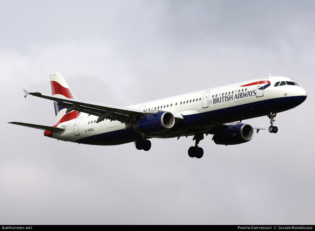 Aircraft Photo of G-MEDL | Airbus A321-231 | British Airways | AirHistory.net #726193