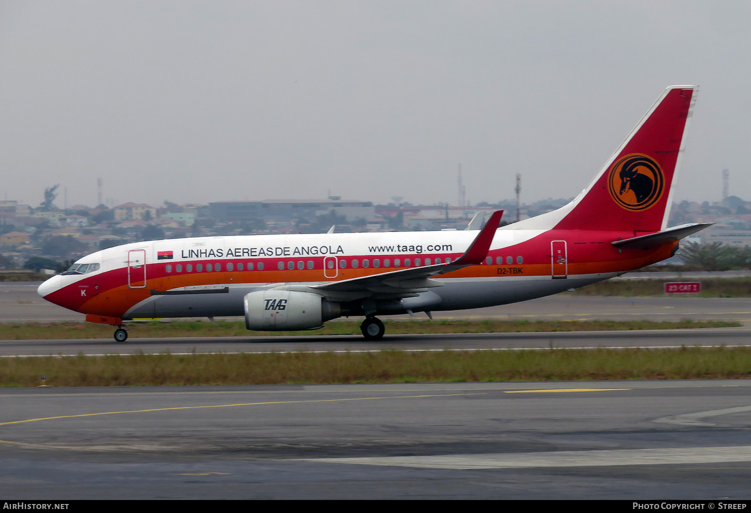 Aircraft Photo of D2-TBK | Boeing 737-7HB/QC | TAAG Angola Airlines - Linhas Aéreas de Angola | AirHistory.net #726313