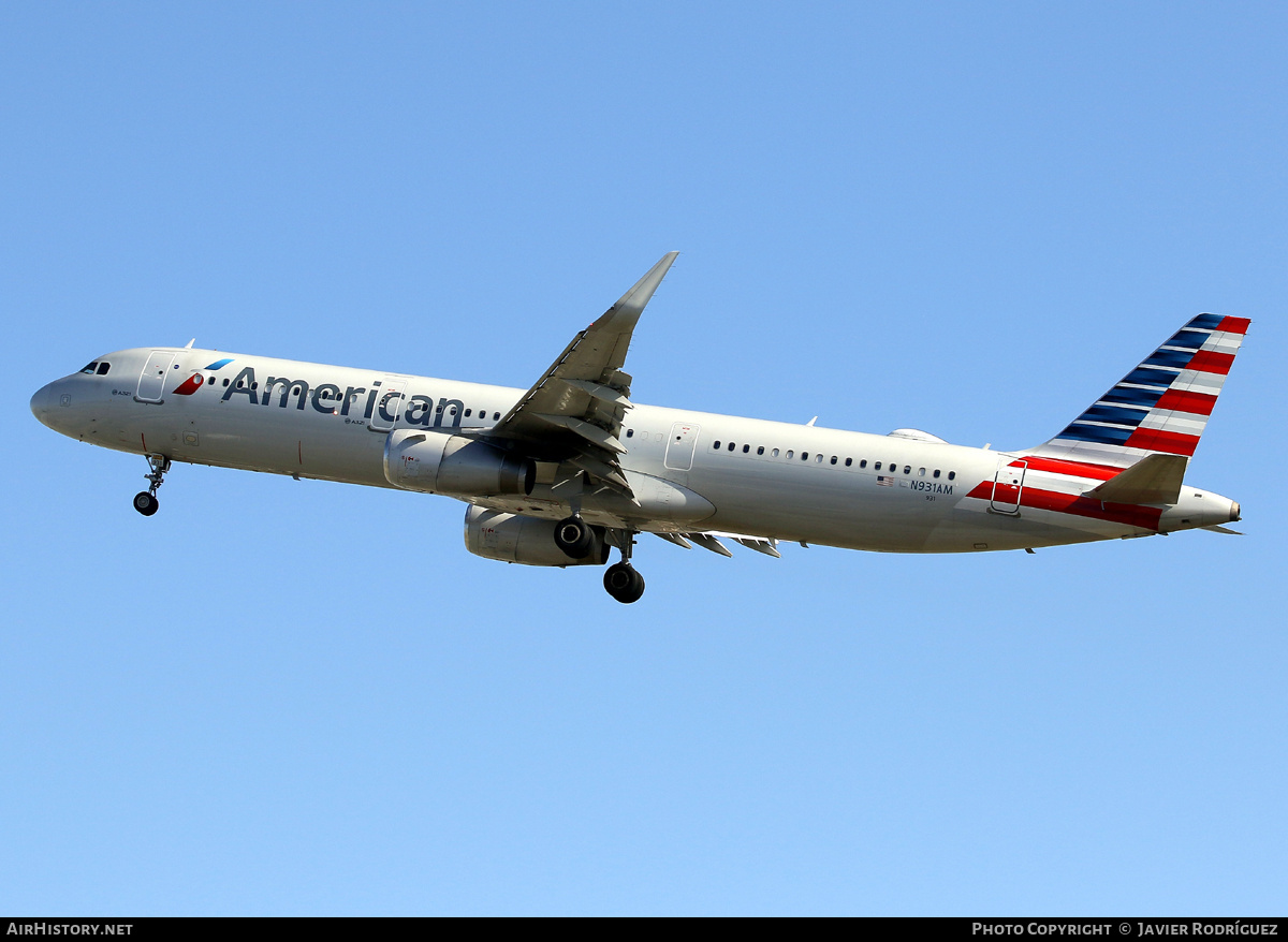 Aircraft Photo of N931AM | Airbus A321-231 | American Airlines | AirHistory.net #726521