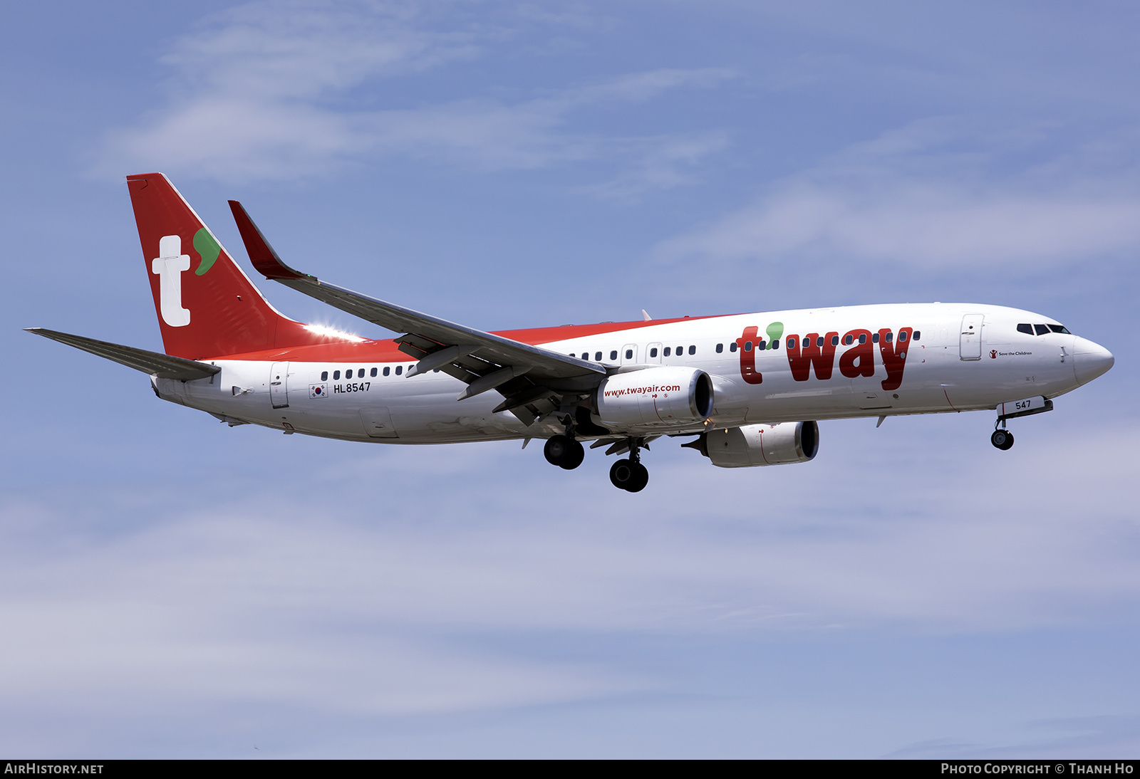 Aircraft Photo of HL8547 | Boeing 737-81M | T'way Air | AirHistory.net #726612