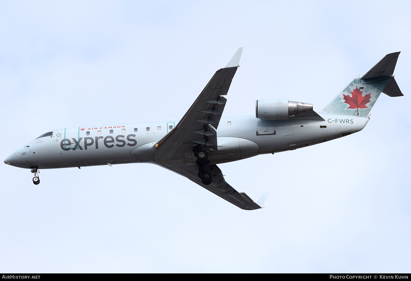 Aircraft Photo of C-FWRS | Canadair CRJ-100ER (CL-600-2B19) | Air Canada Express | AirHistory.net #726638
