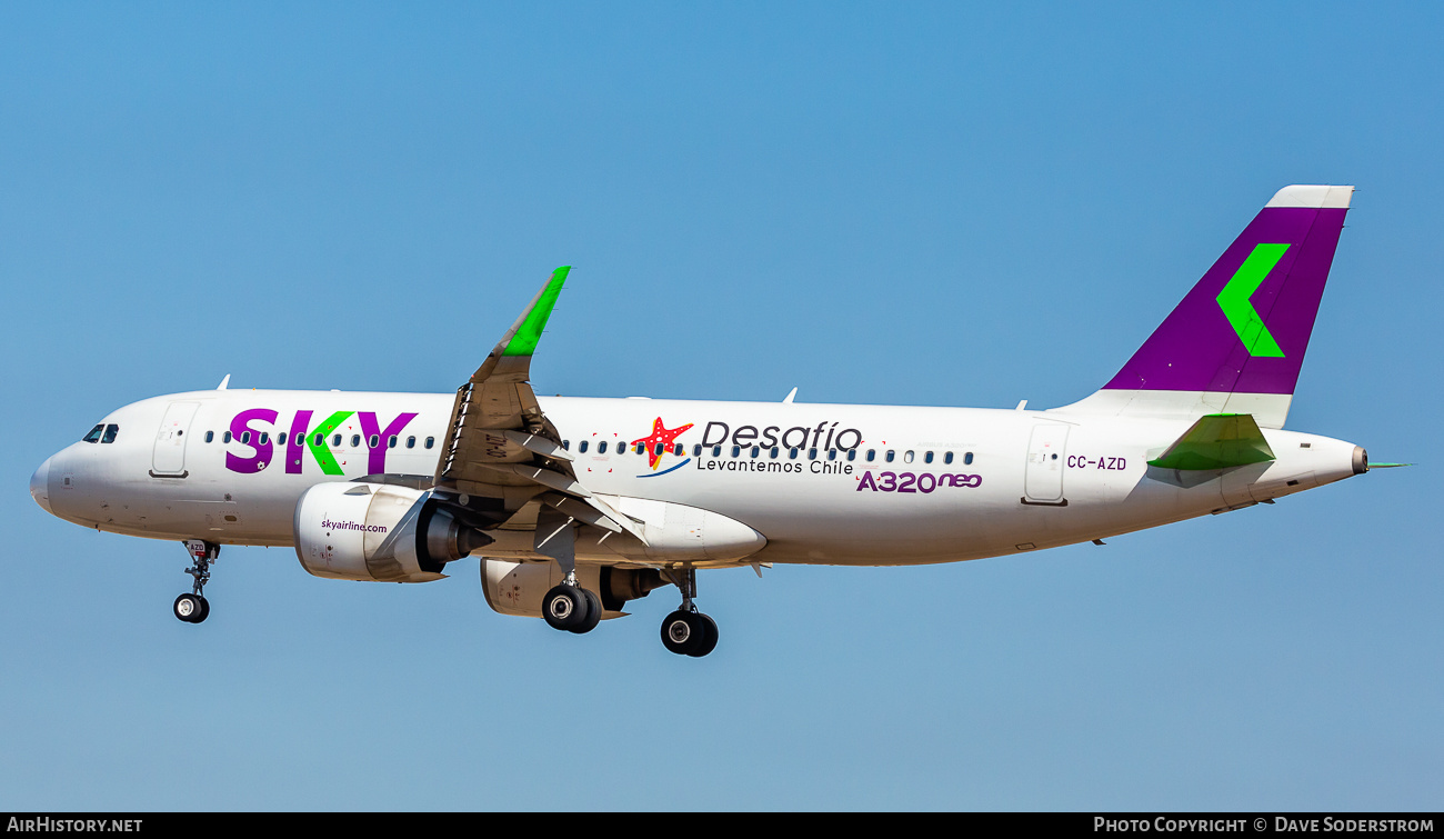 Aircraft Photo of CC-AZD | Airbus A320-251N | Sky Airline | AirHistory.net #726995