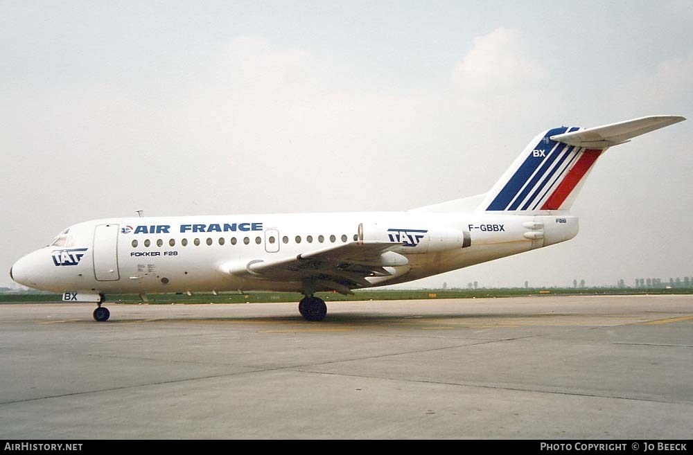 Aircraft Photo of F-GBBX | Fokker F28-1000 Fellowship | Air France | AirHistory.net #727026