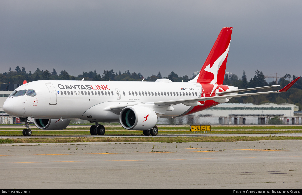 Aircraft Photo of VH-X4D | Airbus A220-371 (BD-500-1A11) | QantasLink | AirHistory.net #727143
