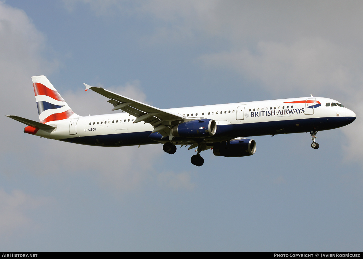 Aircraft Photo of G-MEDG | Airbus A321-231 | British Airways | AirHistory.net #727162