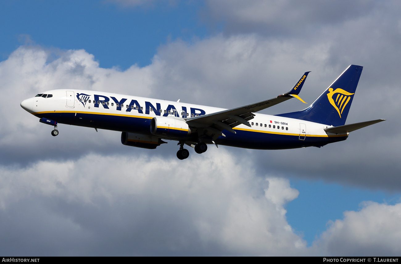 Aircraft Photo of 9H-QBW | Boeing 737-8AS | Ryanair | AirHistory.net #727291